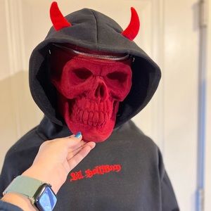 Hoodie with horns and wings